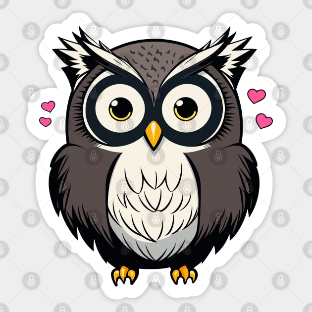 Kawaii Mr. Owl 8 Sticker by Orange-C